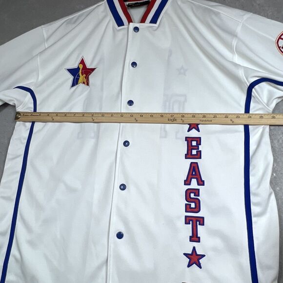 Vintage Buda Bean Sports Jersey Size Large White East Player 90's HIP HOP - Picture 9 of 13